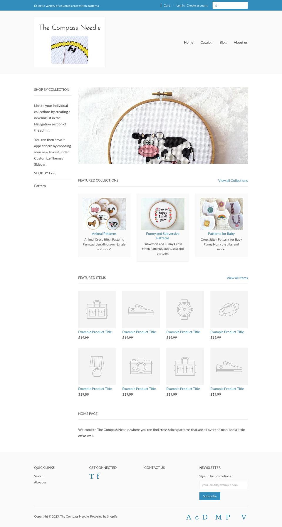 thecompassneedle.net shopify website screenshot