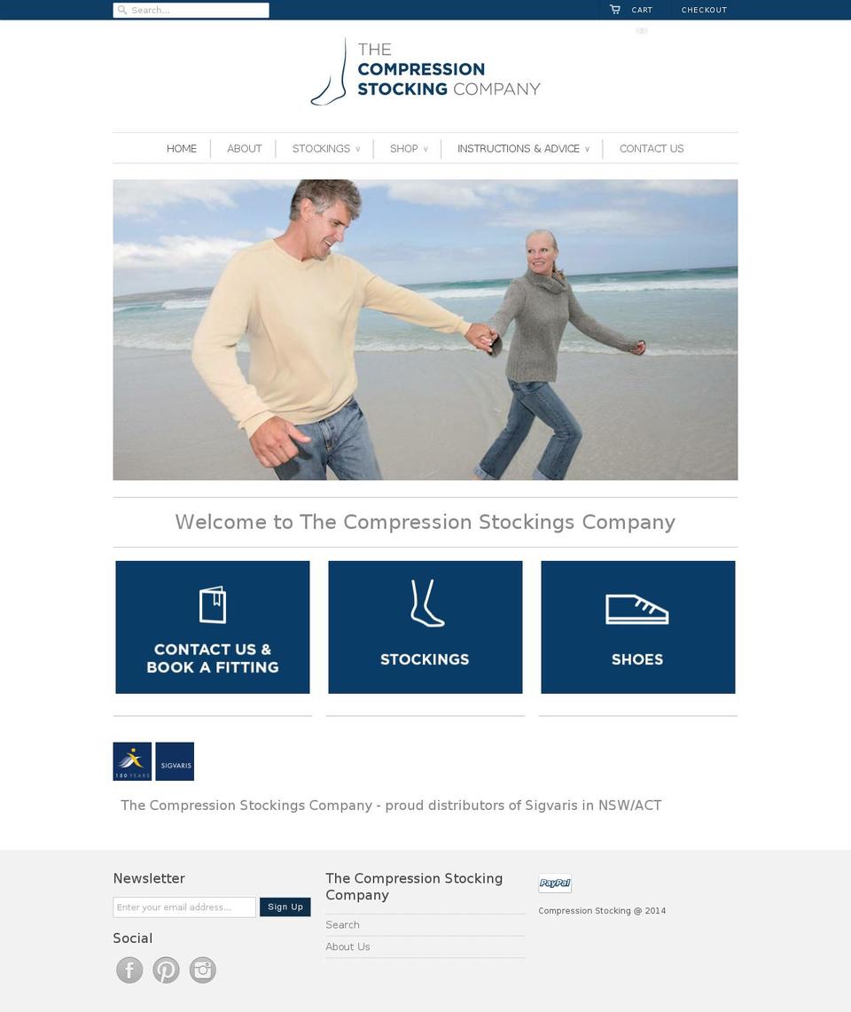 thecompressionstockingcompany.com shopify website screenshot