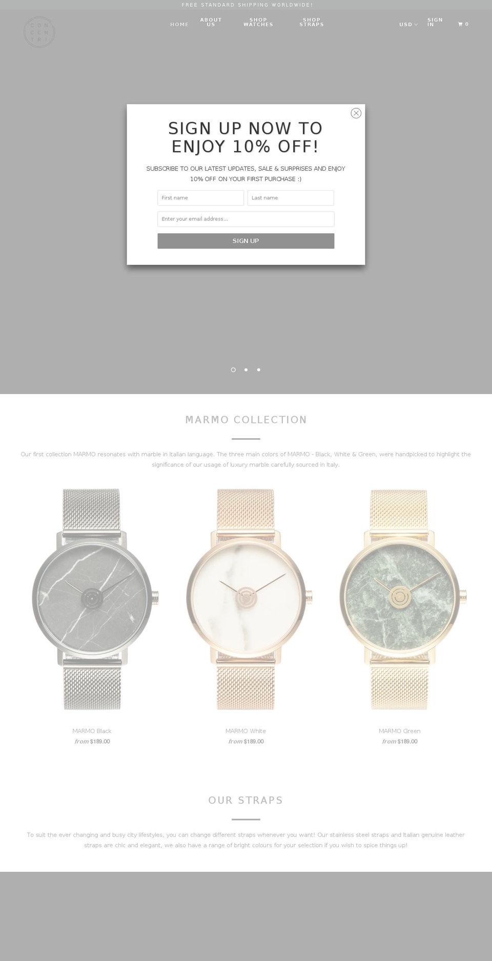 theconcentri.com — Shopify storefront screenshot
