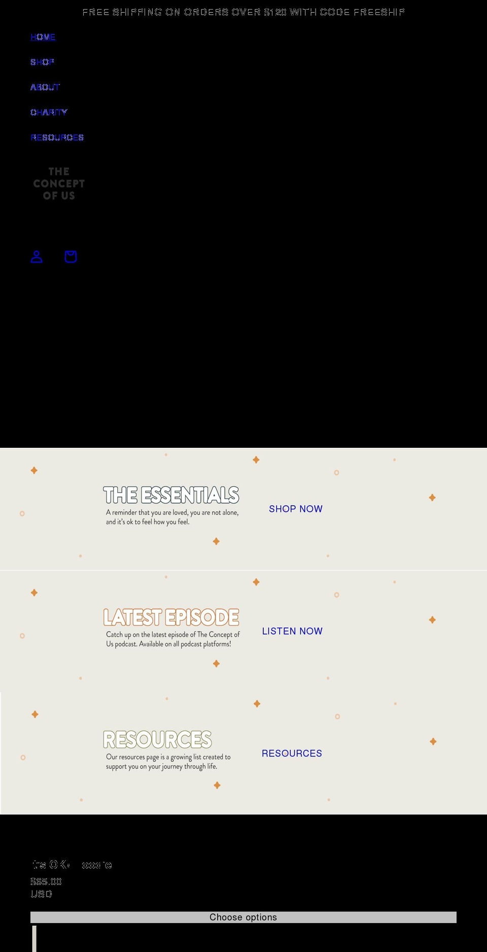 theconceptofus.com shopify website screenshot