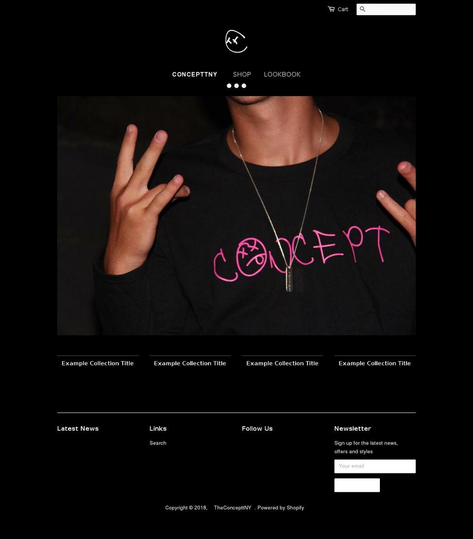 theconcepttny.com — Shopify storefront screenshot