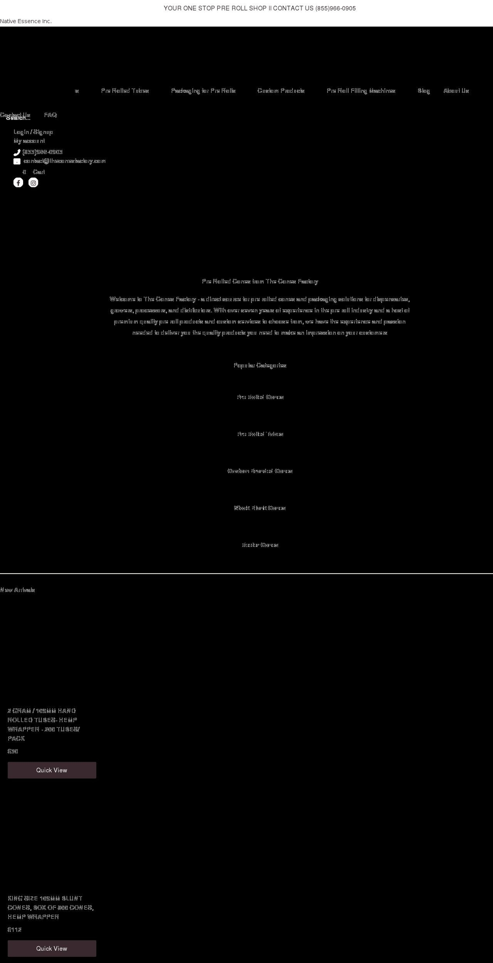 theconesfactory.com shopify website screenshot