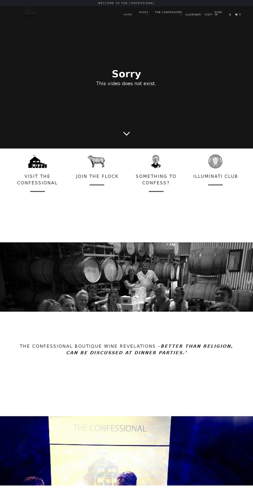 theconfessional.com.au shopify website screenshot