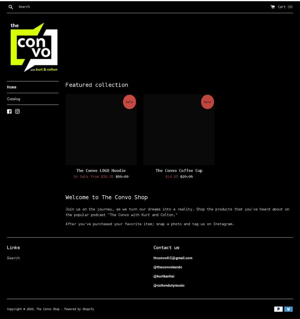 theconvokc.com shopify website screenshot