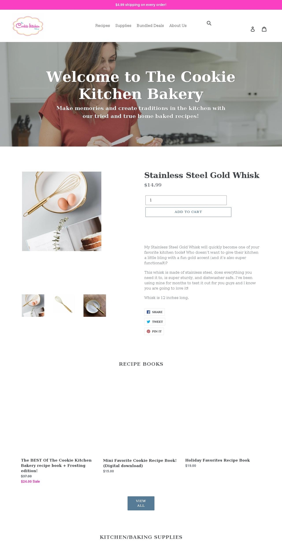 thecookiekitchenbakery.com shopify website screenshot