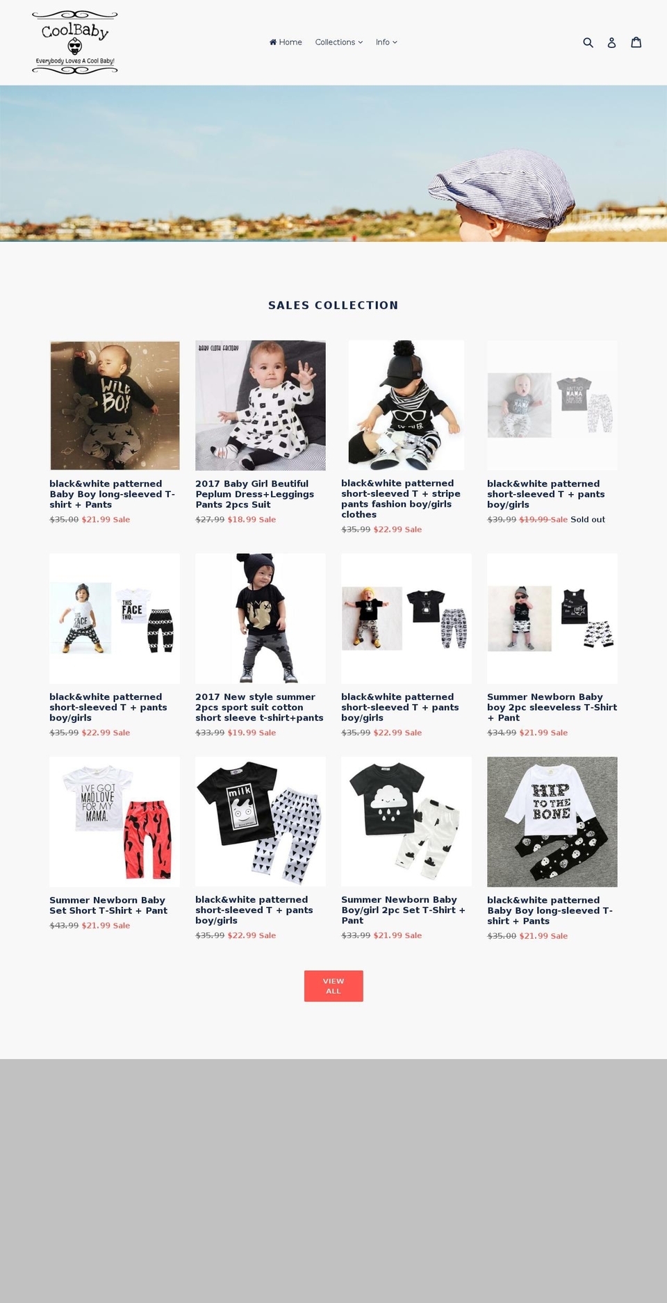 thecoolbabyshop.com — Shopify storefront screenshot