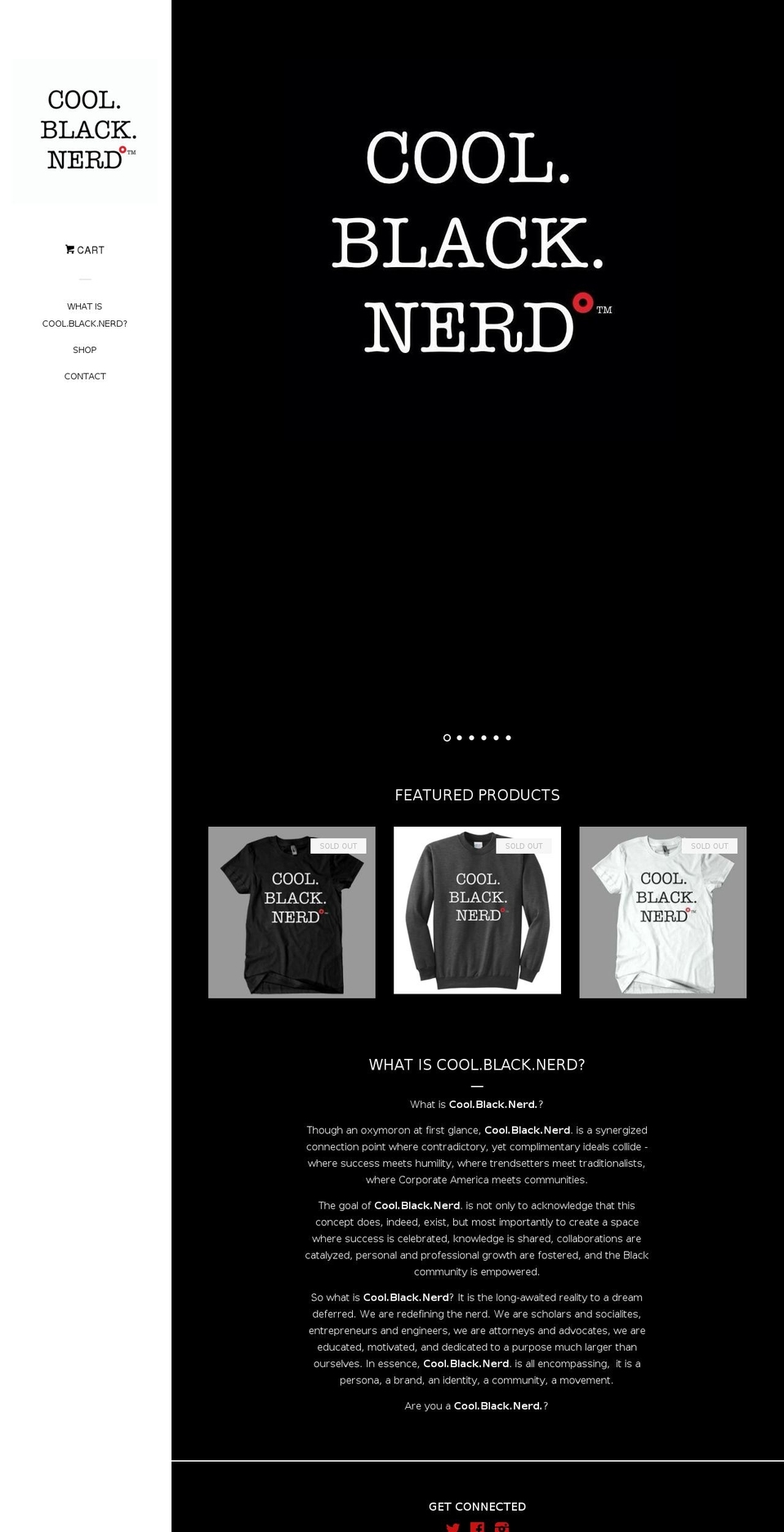 thecoolblacknerd.com — Shopify storefront screenshot