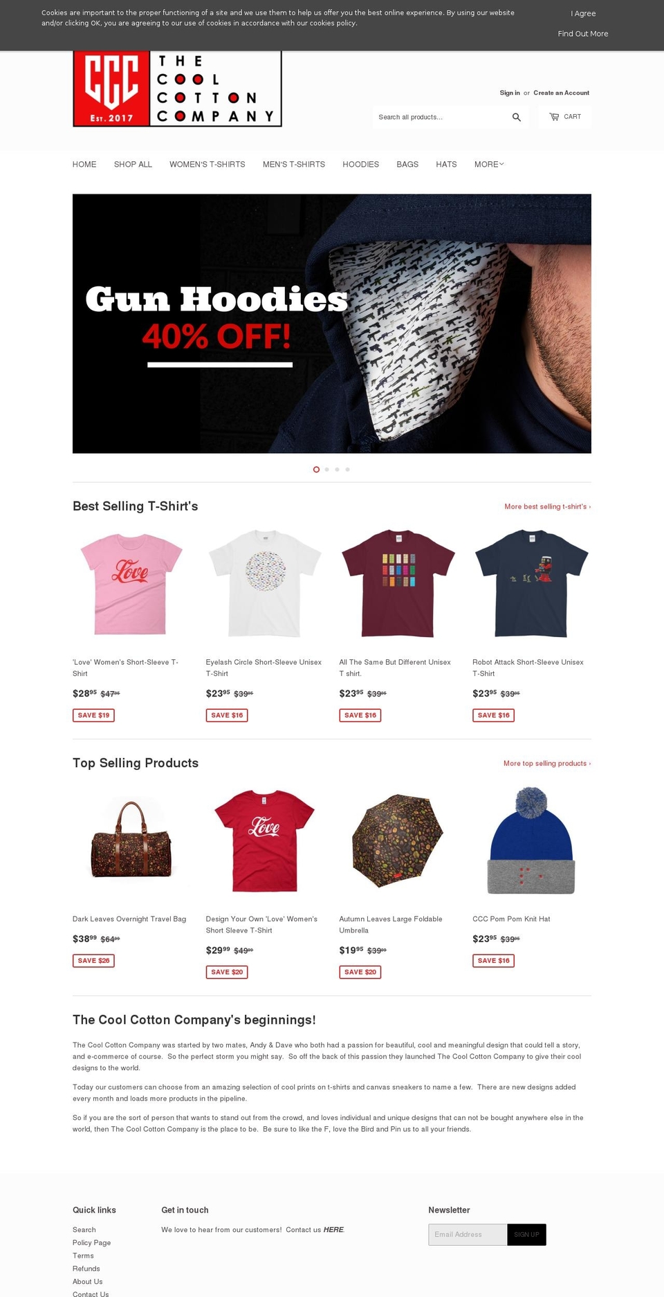 thecoolcottoncompany.com — Shopify storefront screenshot