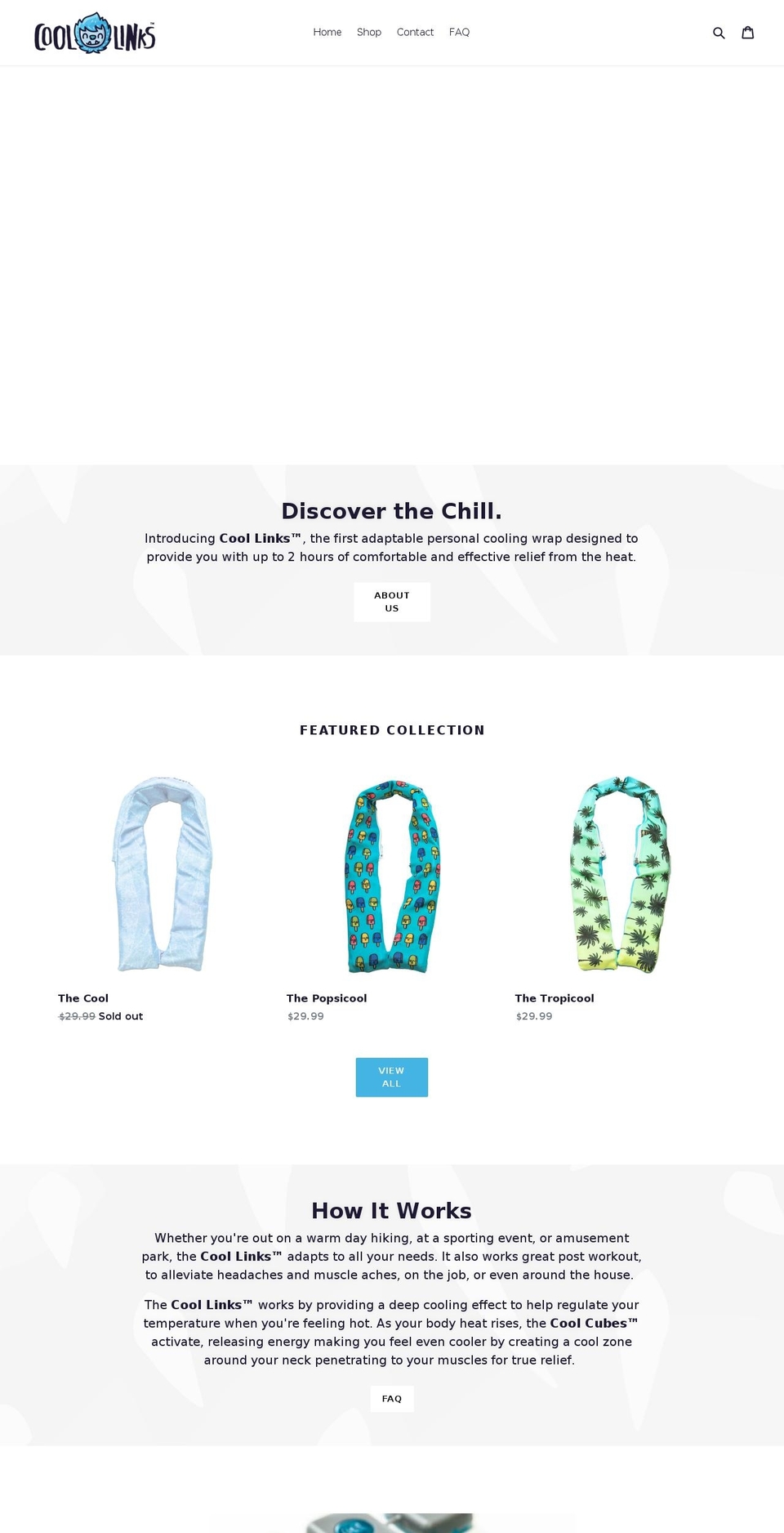 thecoollinks.com shopify website screenshot