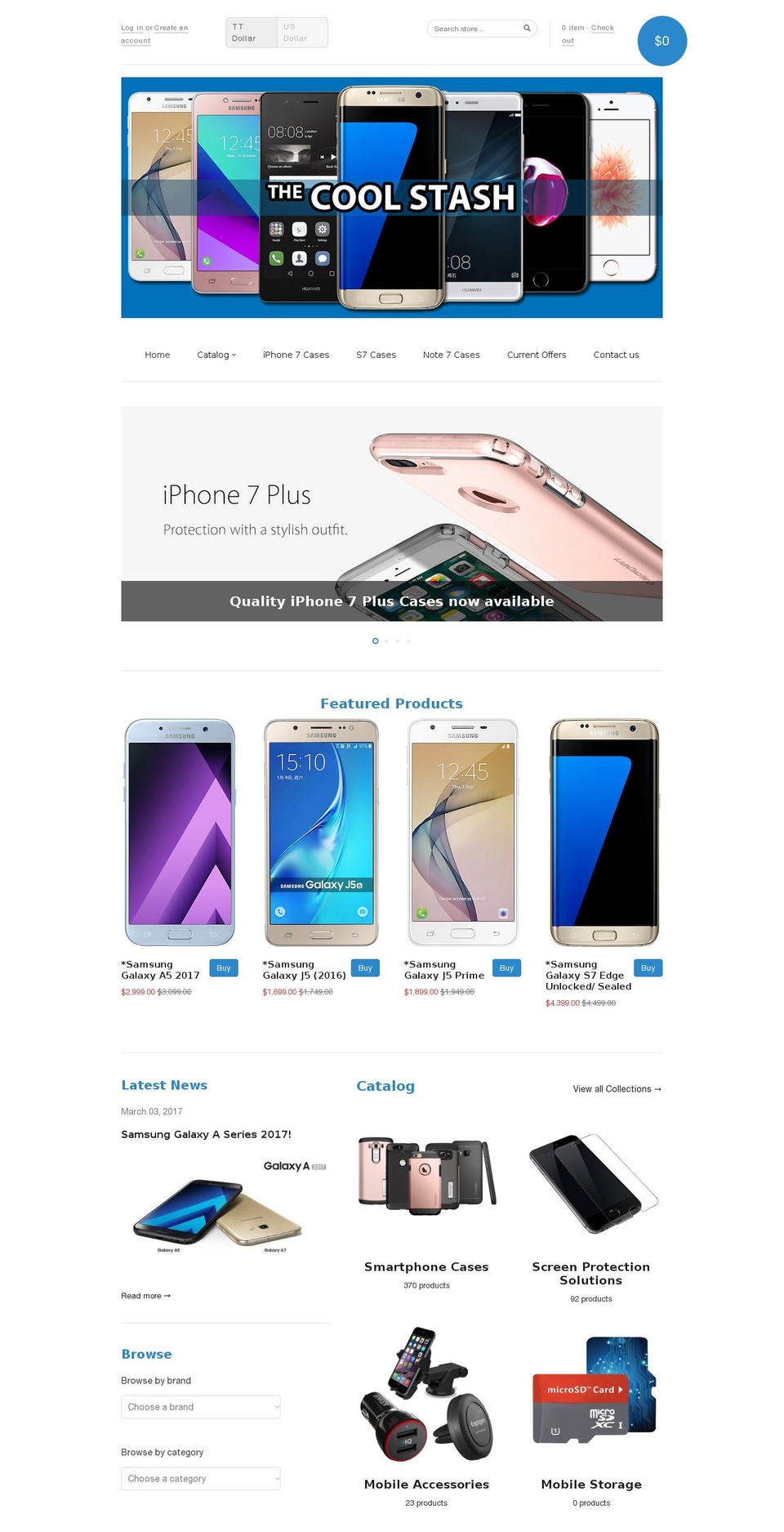 thecoolstash.com shopify website screenshot