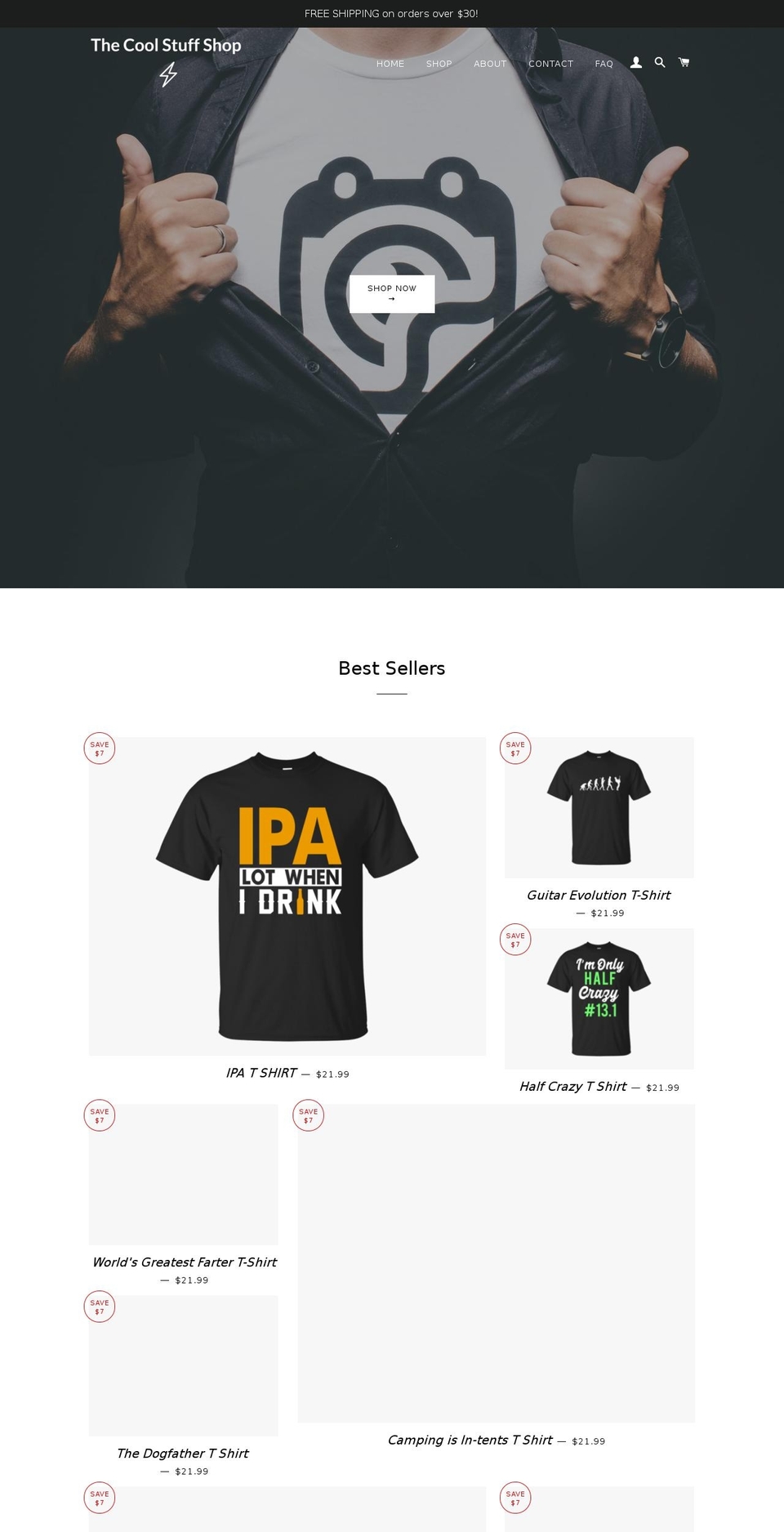 thecoolstuffshop.com shopify website screenshot
