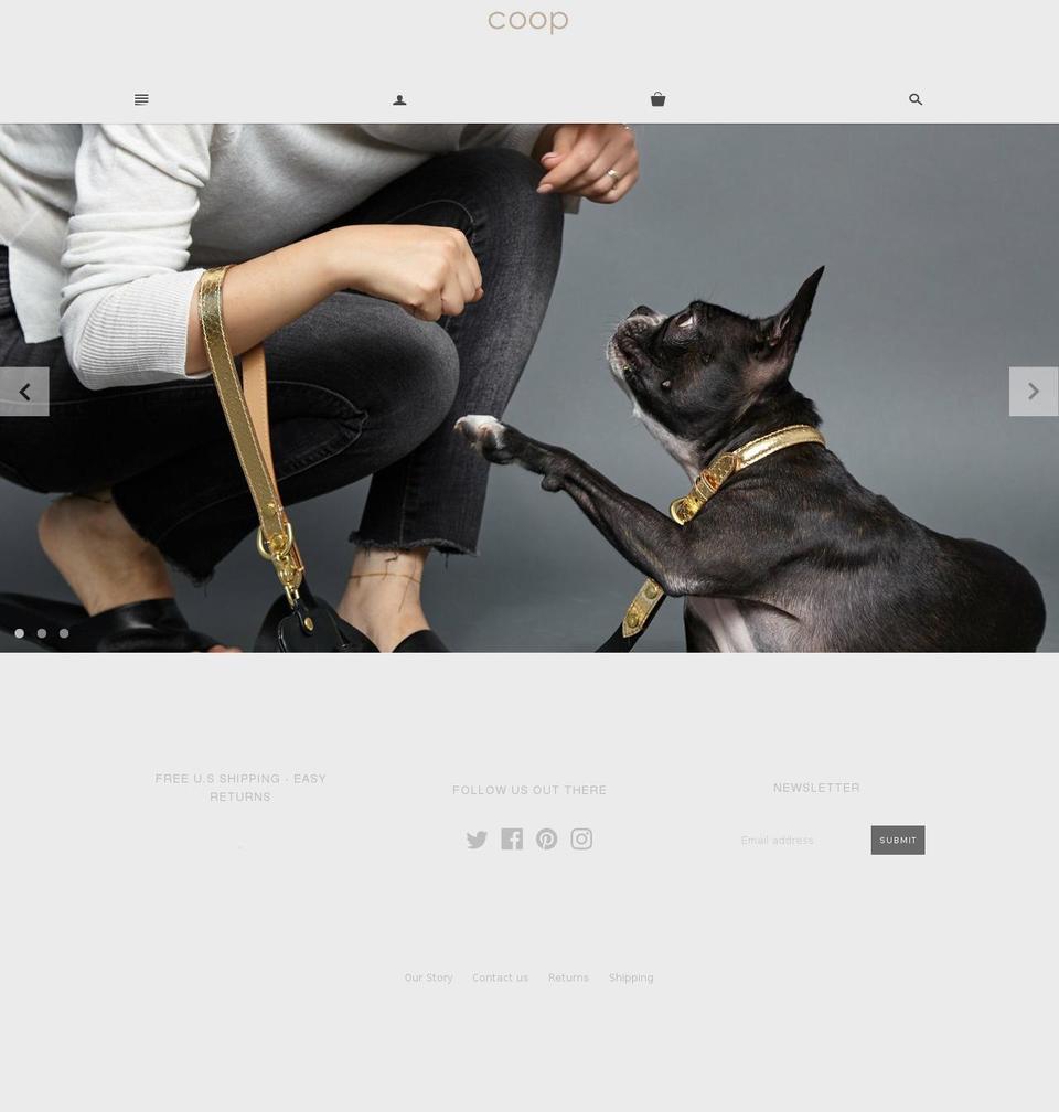 thecoopcollection.com shopify website screenshot