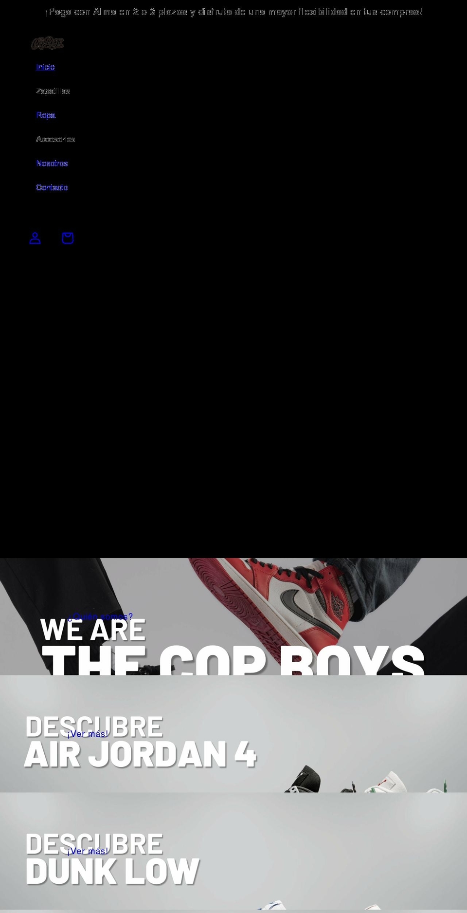 website Shopify theme site example thecopboys.com