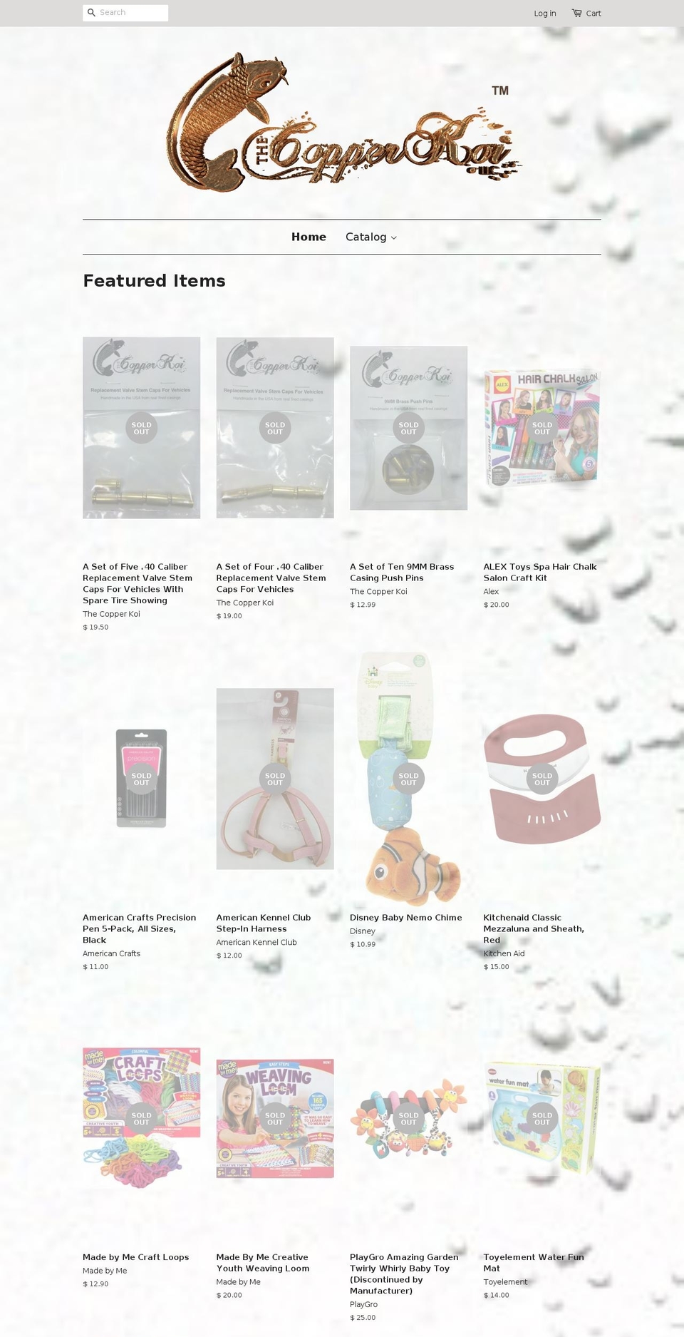 thecopperkoi.com — Shopify storefront screenshot