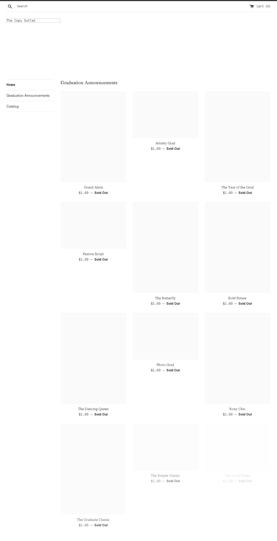 thecopyoutlet.com shopify website screenshot