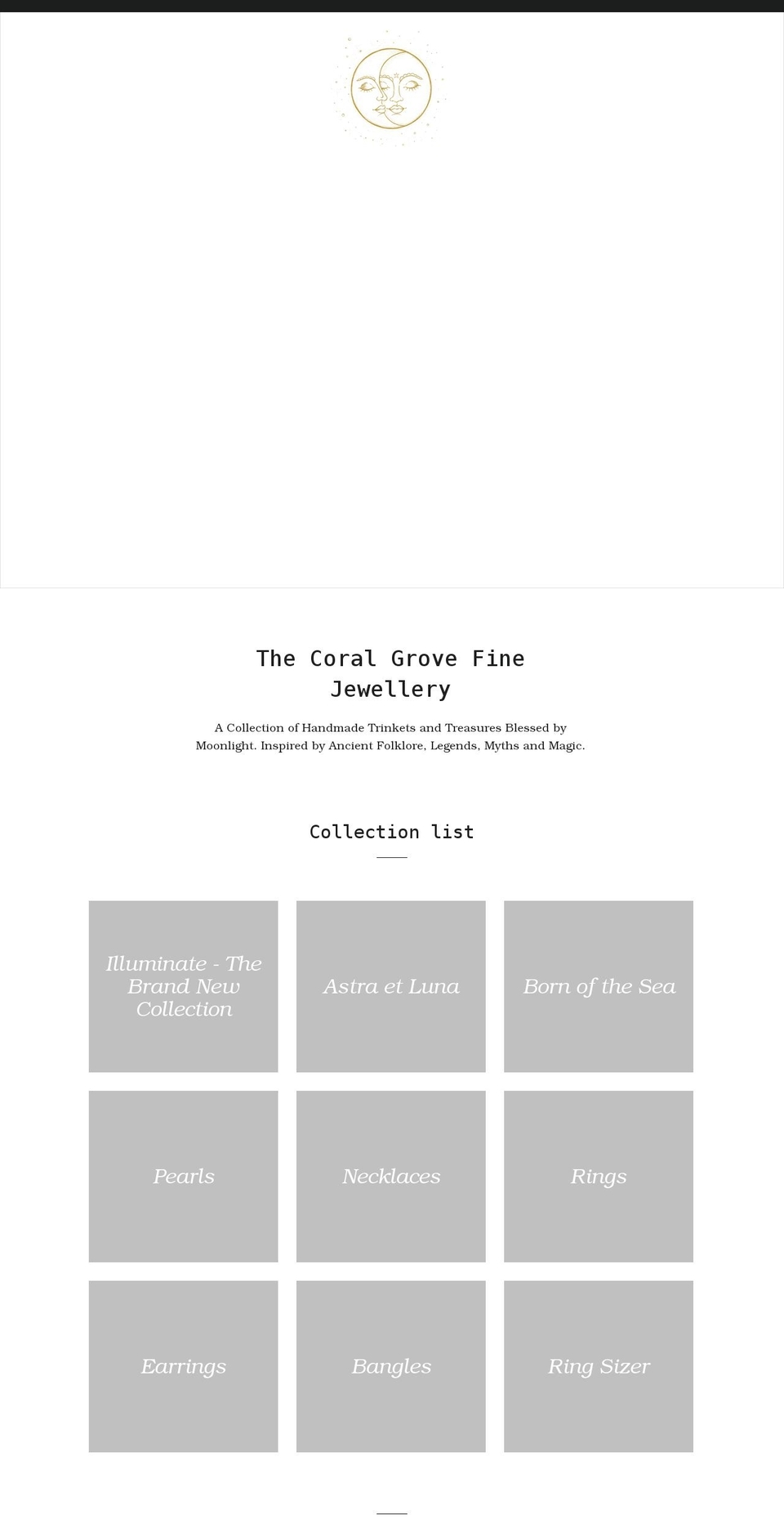 thecoralgrove.com shopify website screenshot