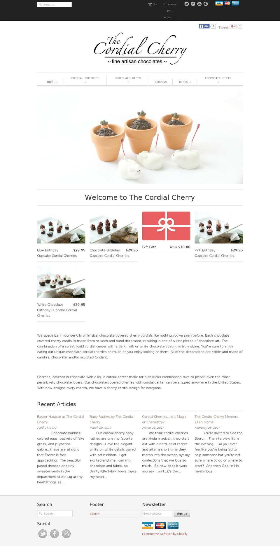 thecordialcherry.com shopify website screenshot