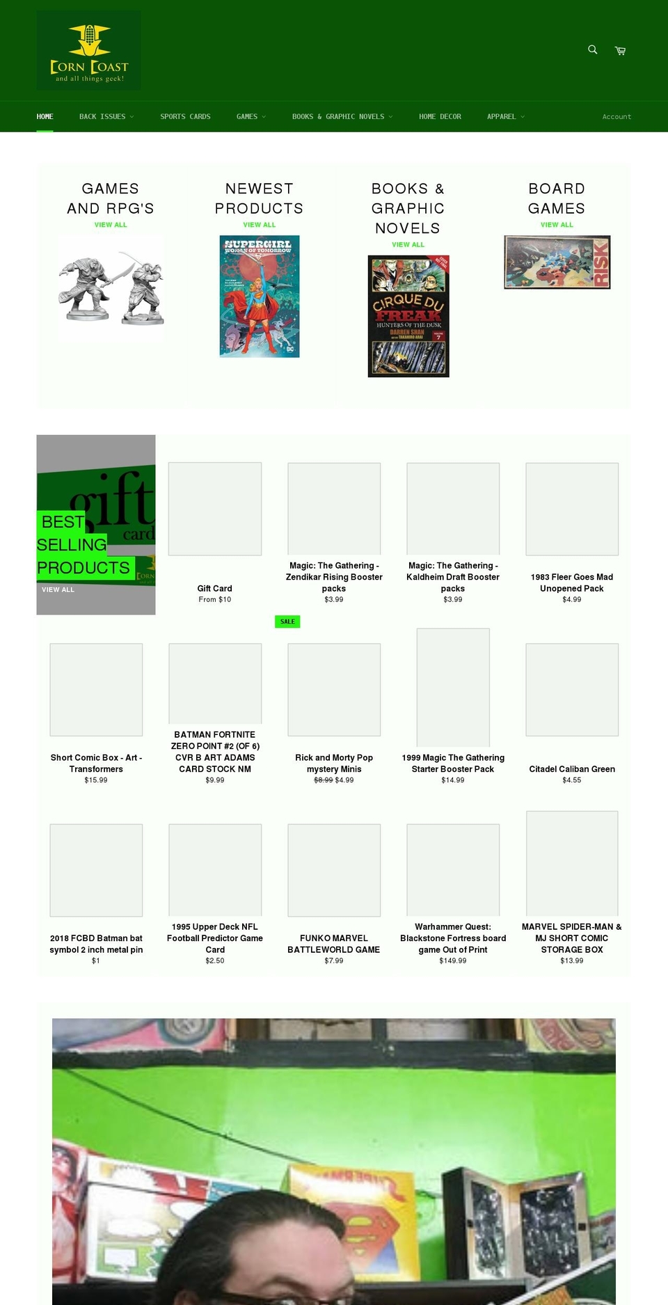 thecorncoast.com — Shopify storefront screenshot