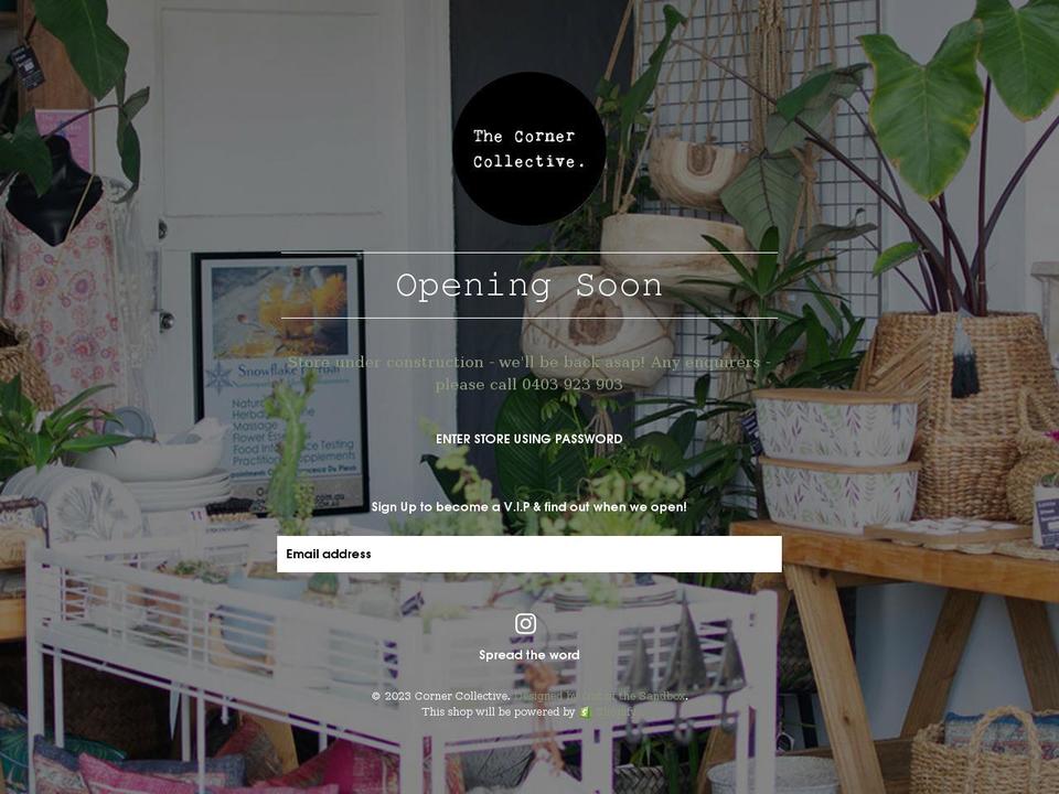 thecornercollective.com.au shopify website screenshot