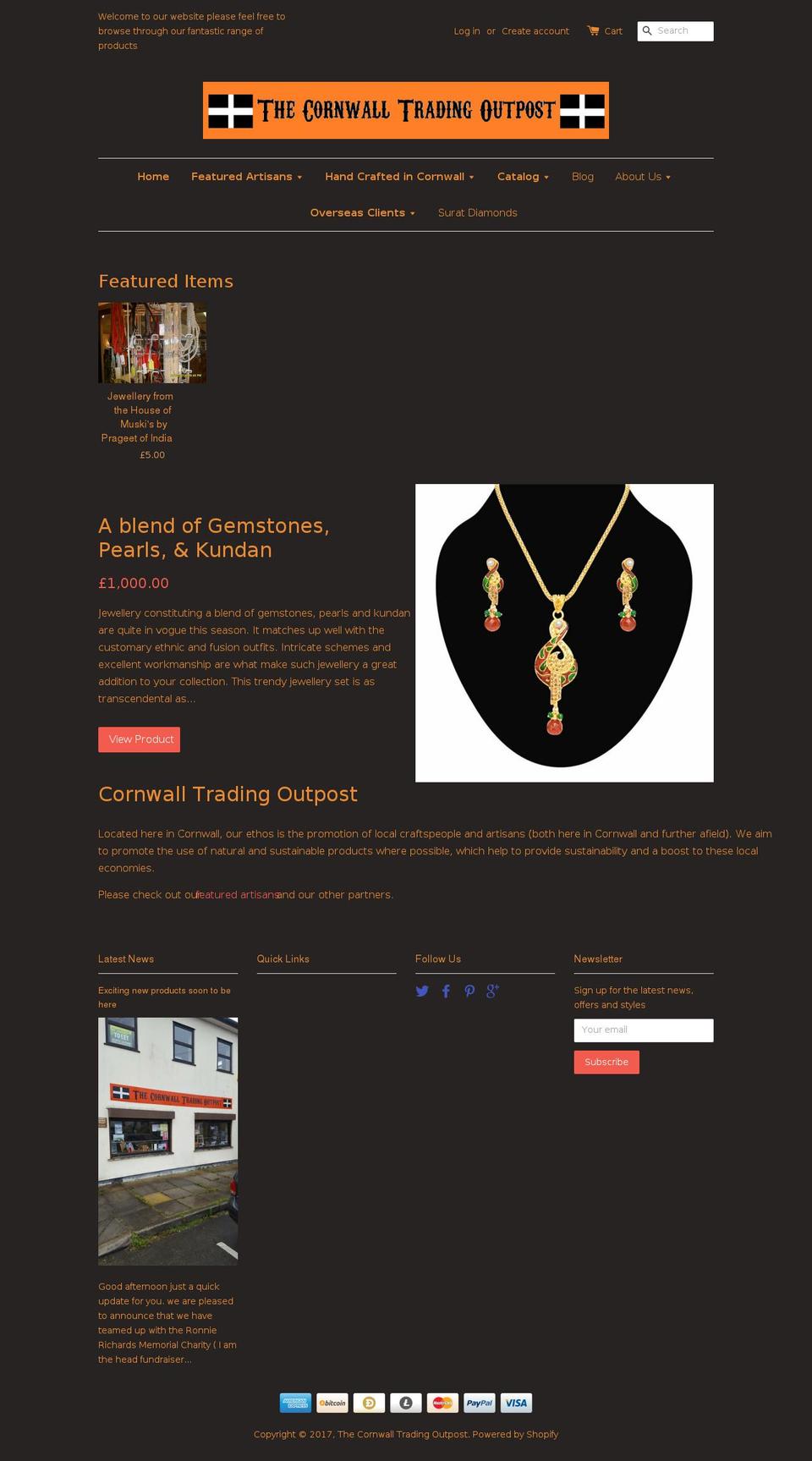 thecornwalltradingoutpost.com shopify website screenshot