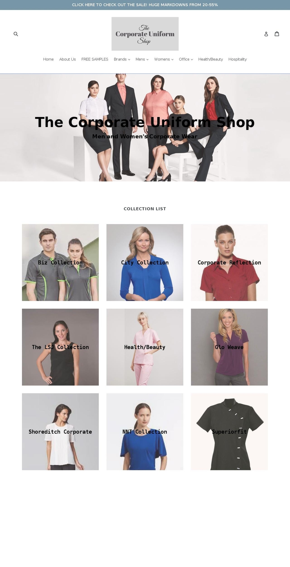thecorporateuniformshop.com — Shopify storefront screenshot