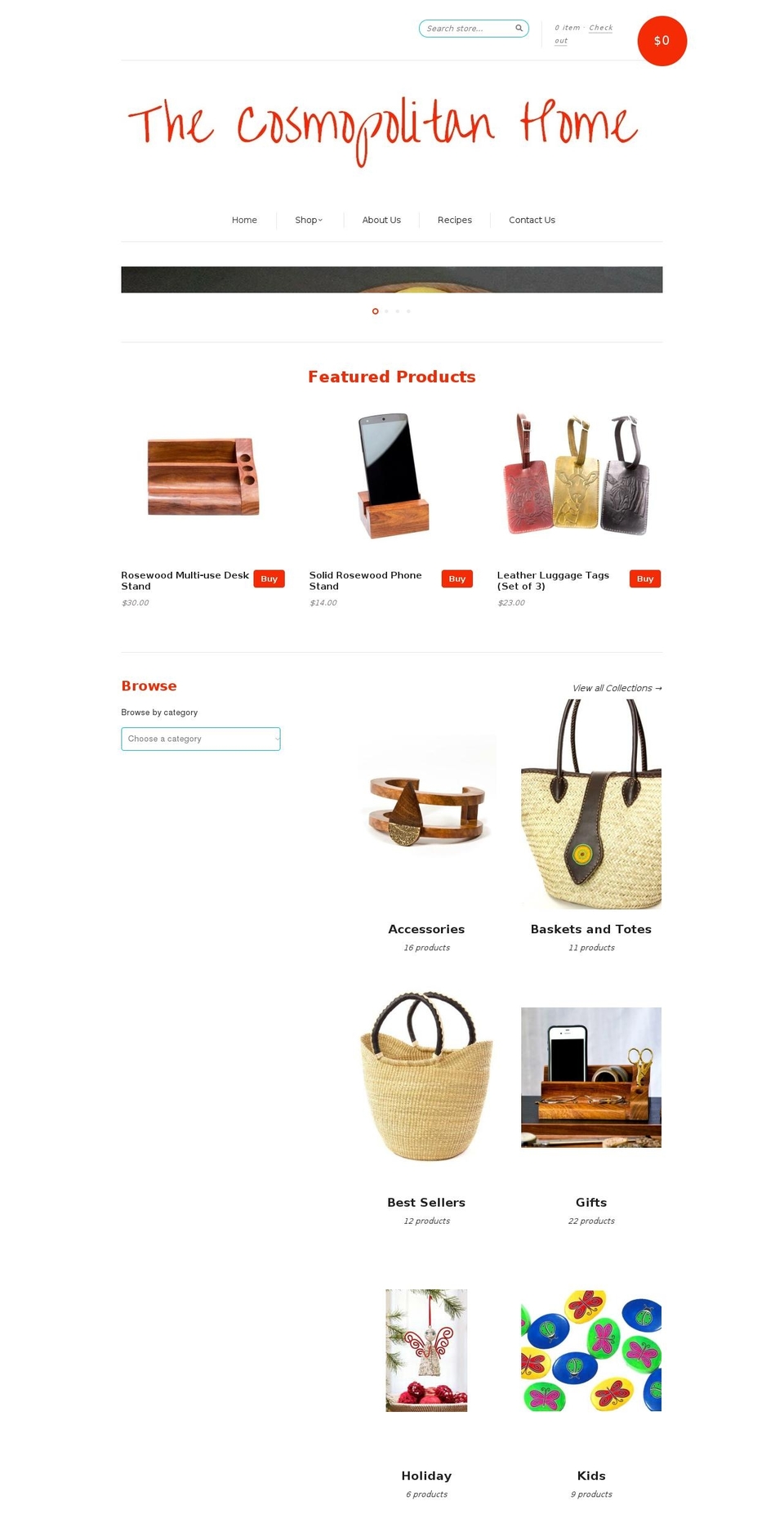 thecosmopolitanhome.com shopify website screenshot