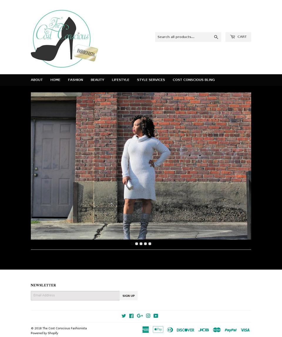 thecostconsciousfashionista.com — Shopify storefront screenshot