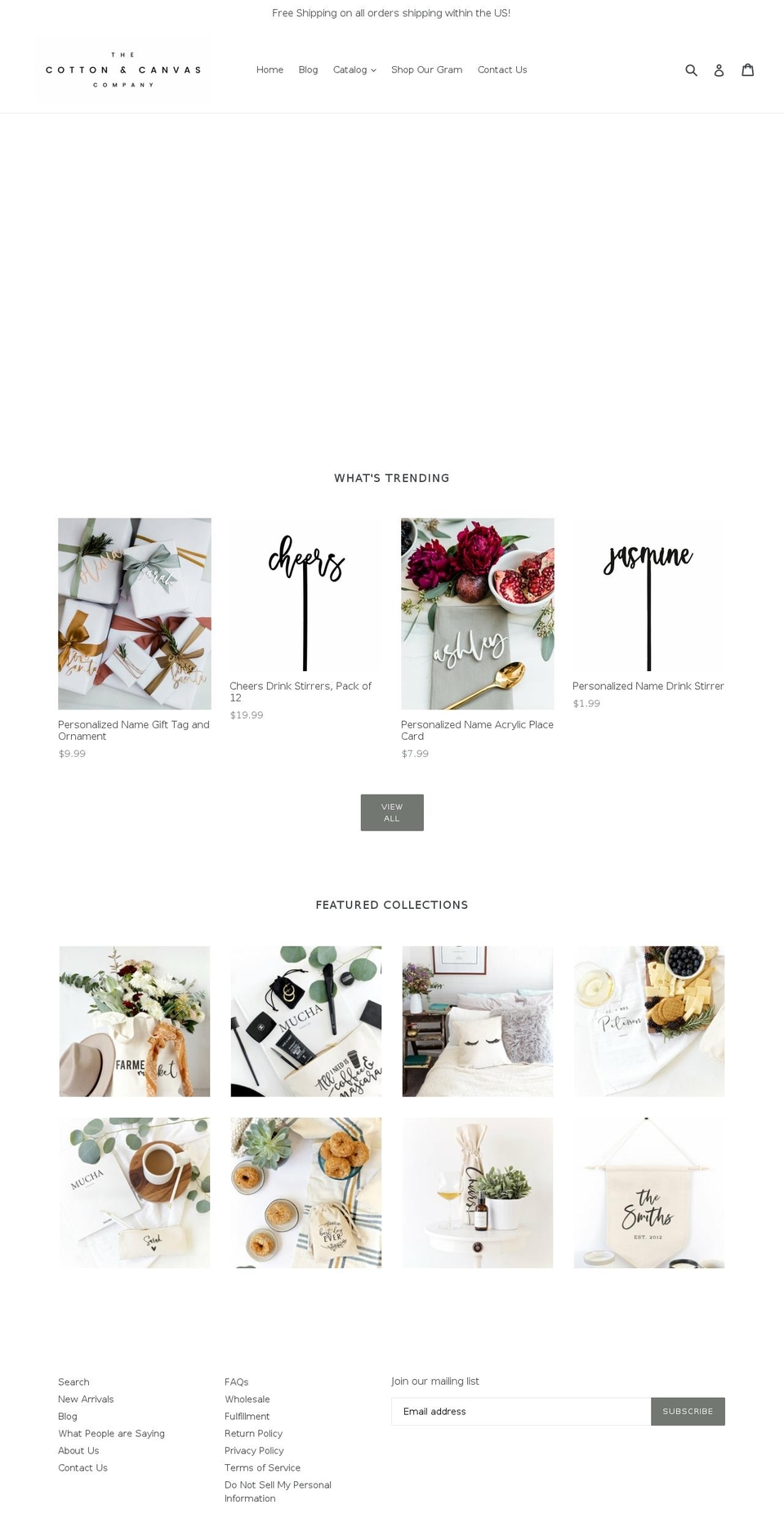 thecottonandcanvascompany.com — Shopify storefront screenshot
