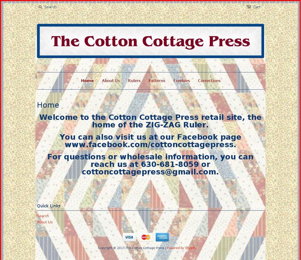 thecottoncottage.com shopify website screenshot