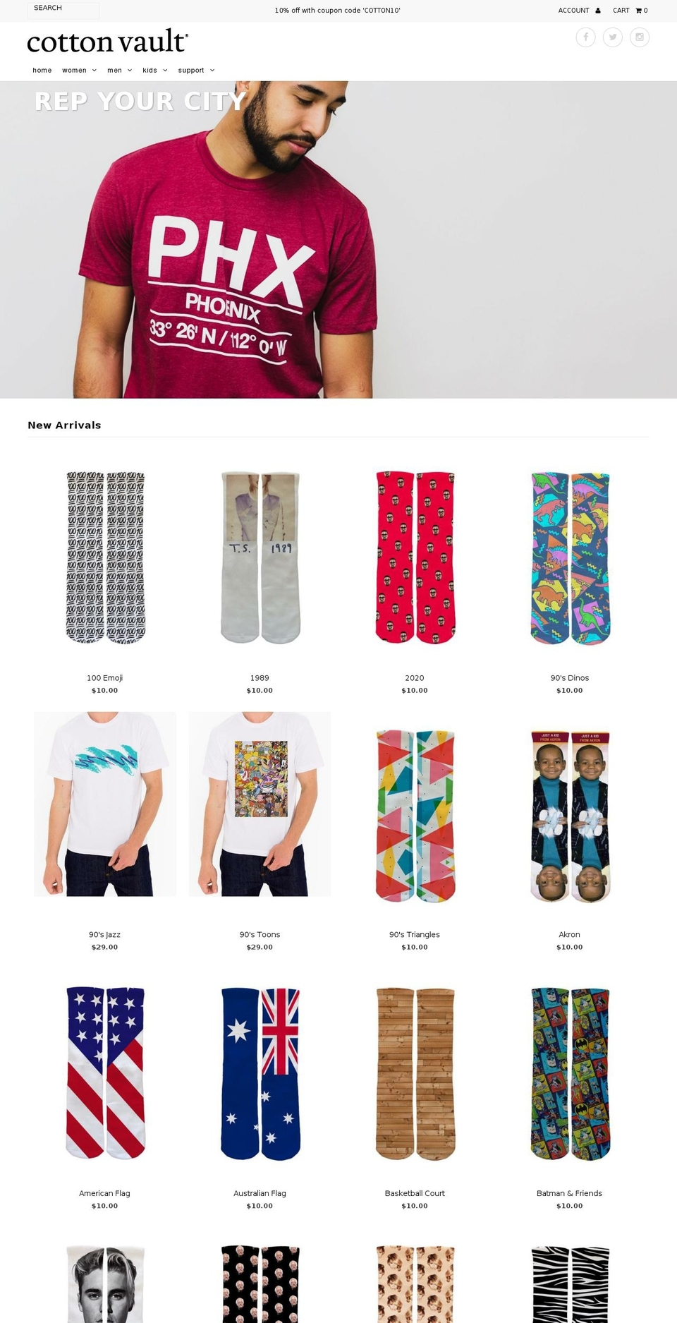 CV - Fashionopolism Shopify theme site example thecottonvault.com
