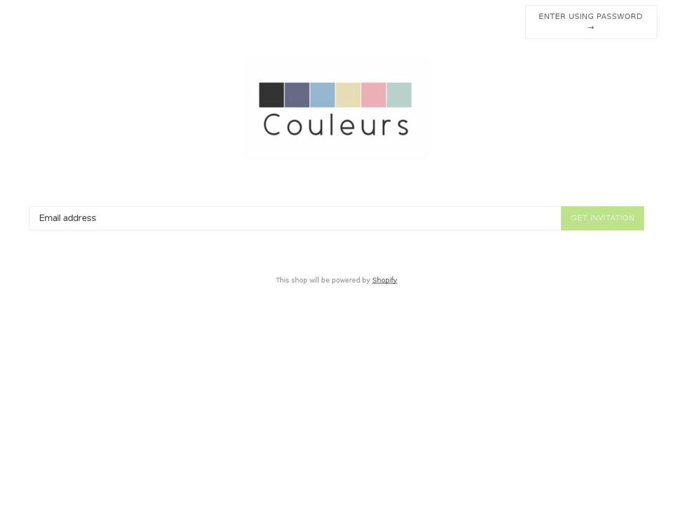thecouleurs.com — Shopify storefront screenshot