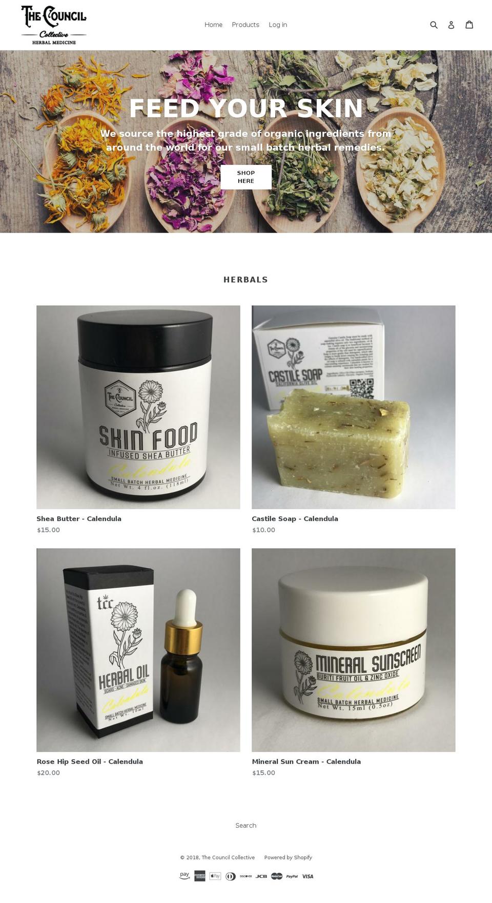 thecouncilcollective.com — Shopify storefront screenshot