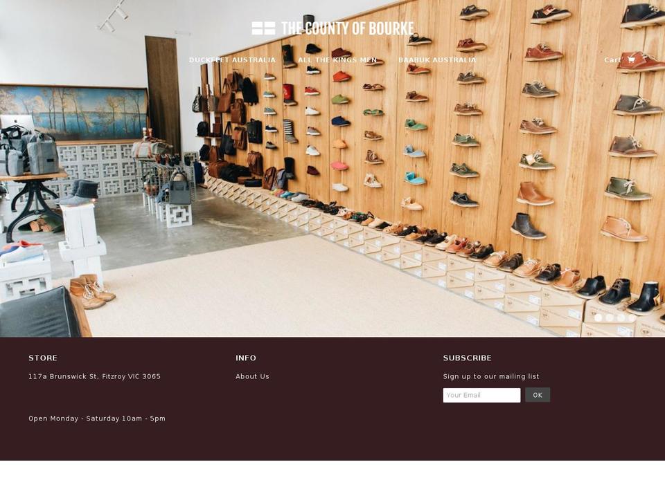 thecountyofbourke.com.au shopify website screenshot