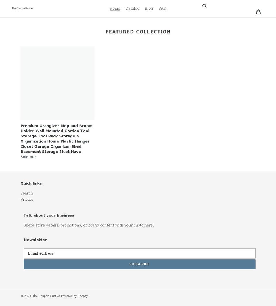 thecouponhustler.com shopify website screenshot