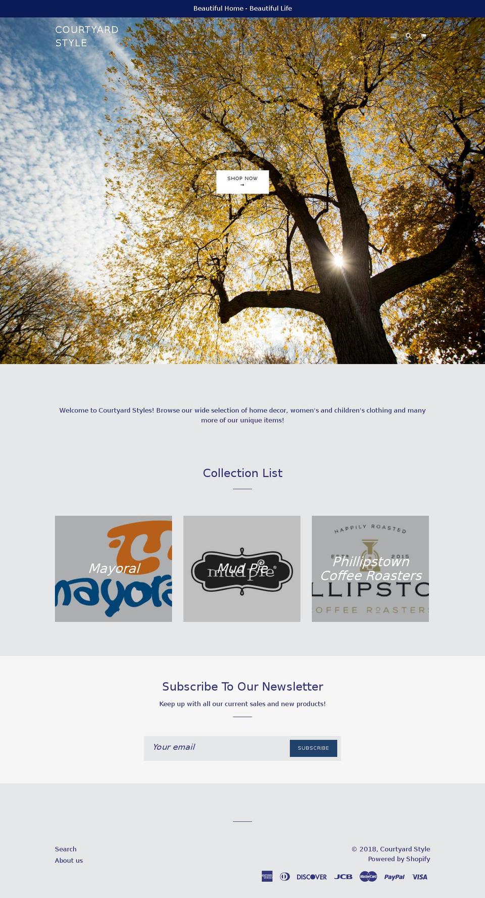 thecourtyardstyle.com shopify website screenshot