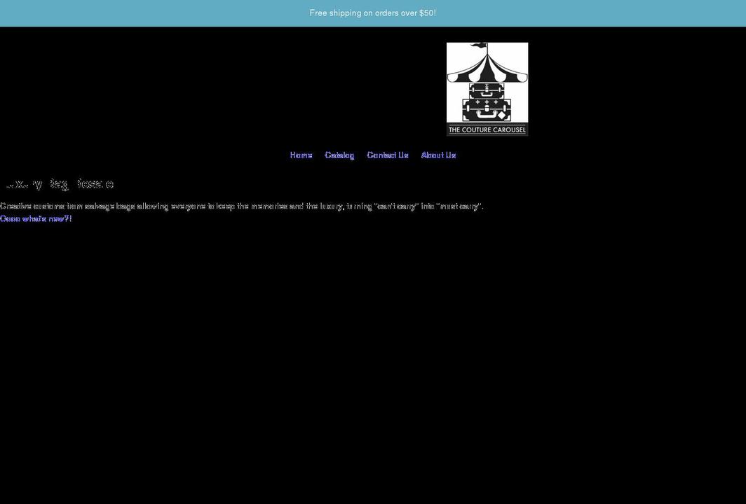 thecouturecarousel.com shopify website screenshot