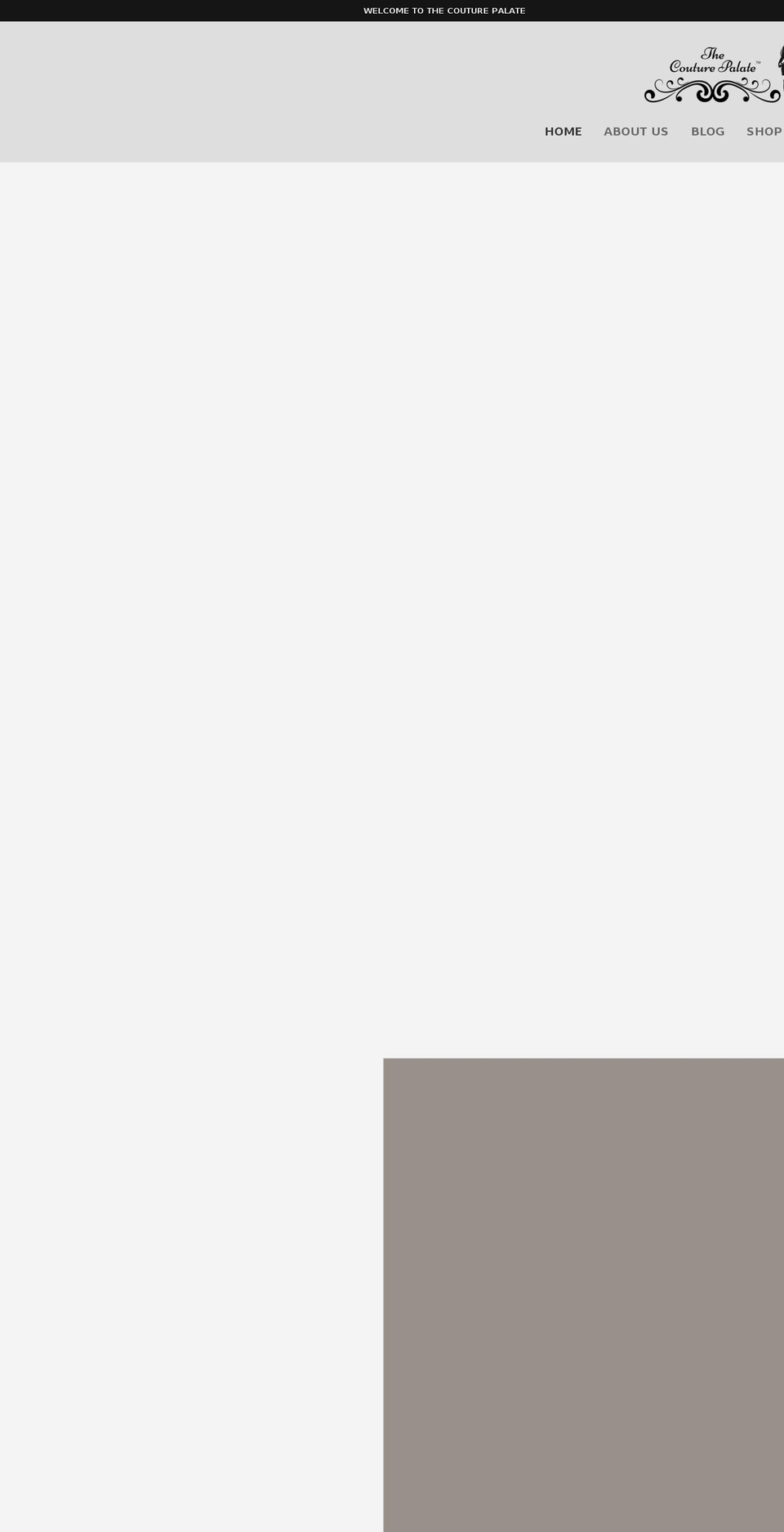 thecouturepalate.com — Shopify storefront screenshot
