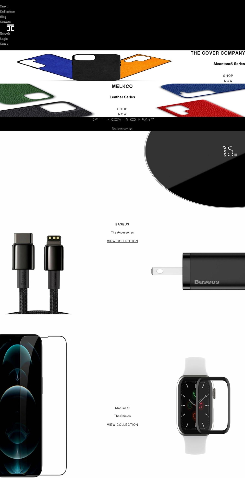 thecovercompany.com shopify website screenshot