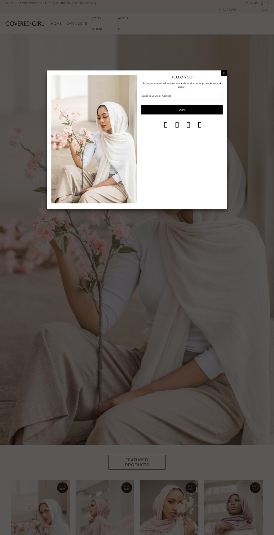 thecoveredgirl.net shopify website screenshot