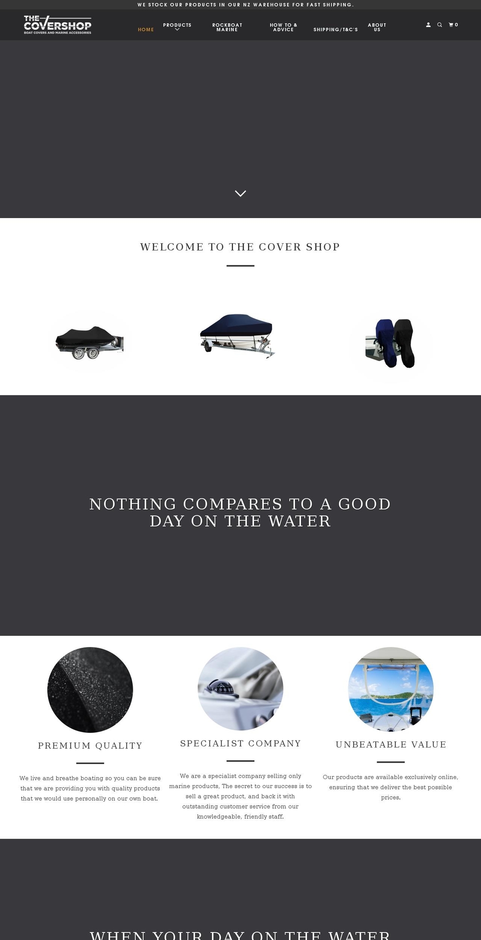 thecovershop.co.nz shopify website screenshot