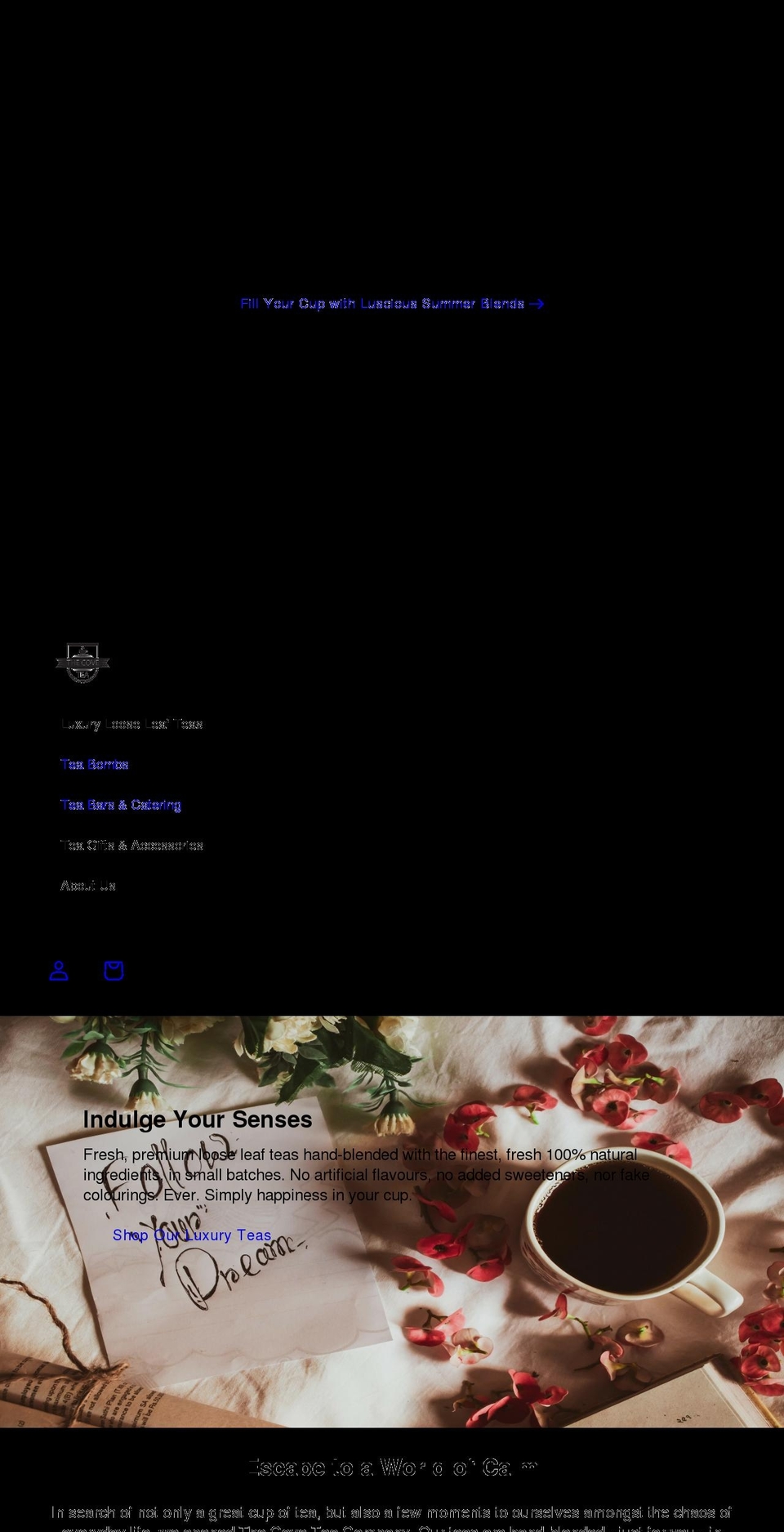 thecoveteacompany.ca shopify website screenshot