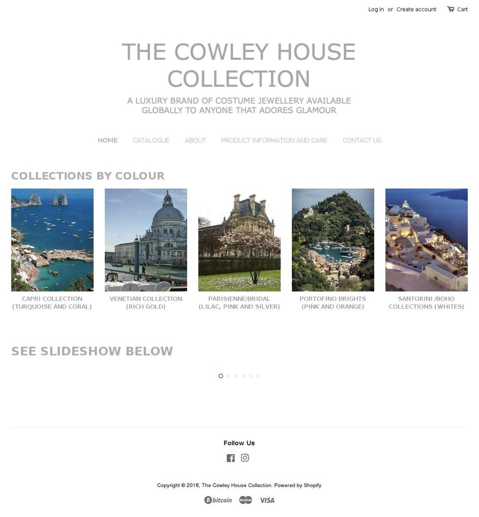 thecowleyhousecollection.com shopify website screenshot