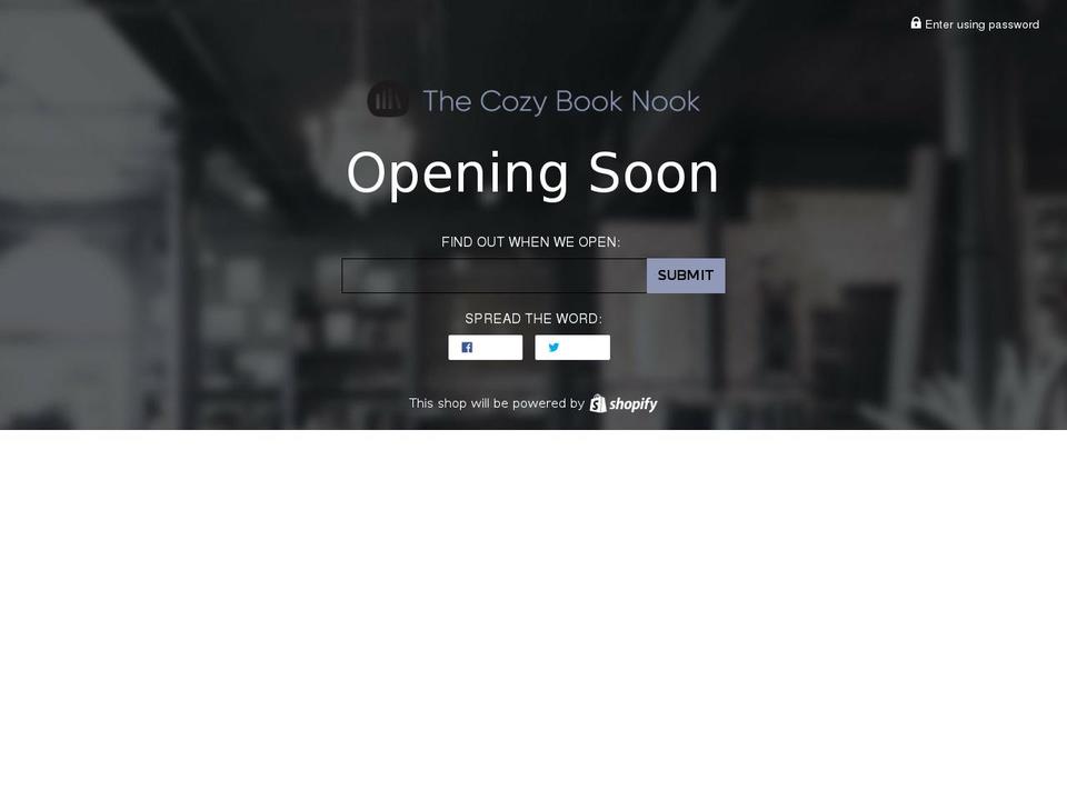thecozybooknook.com — Shopify storefront screenshot