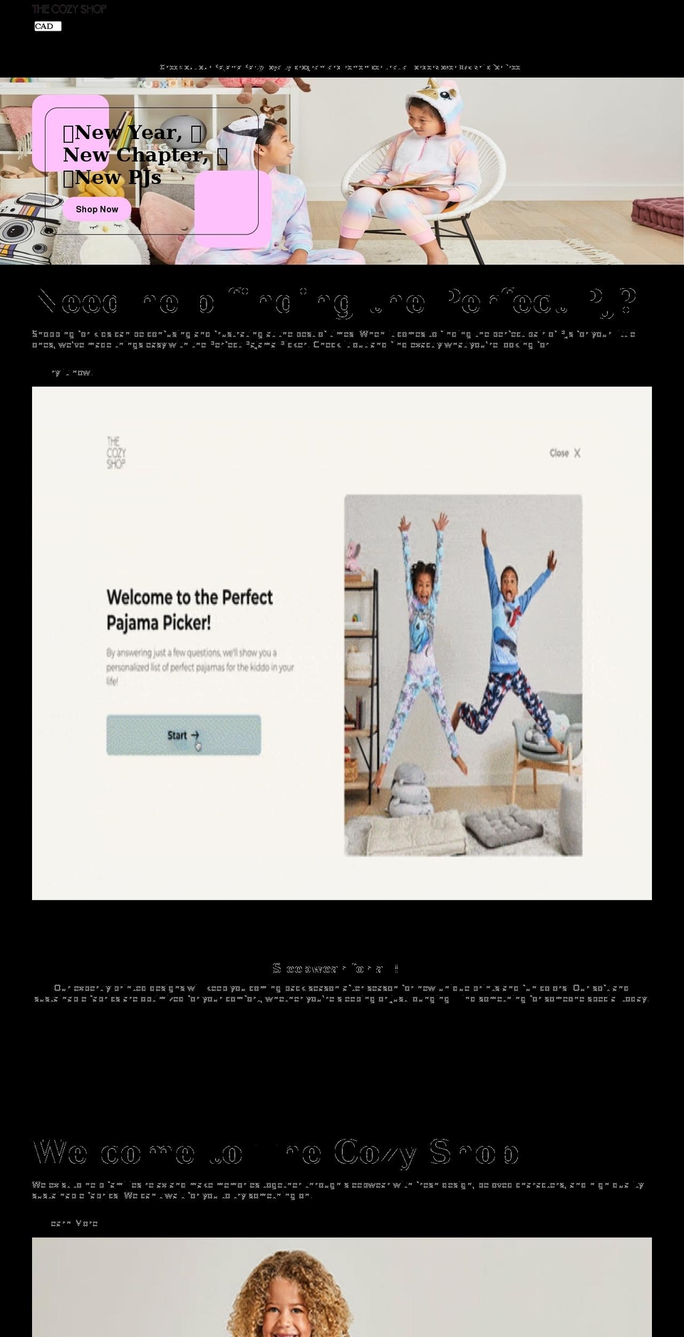 thecozyshoptkg.myshopify.com shopify website screenshot