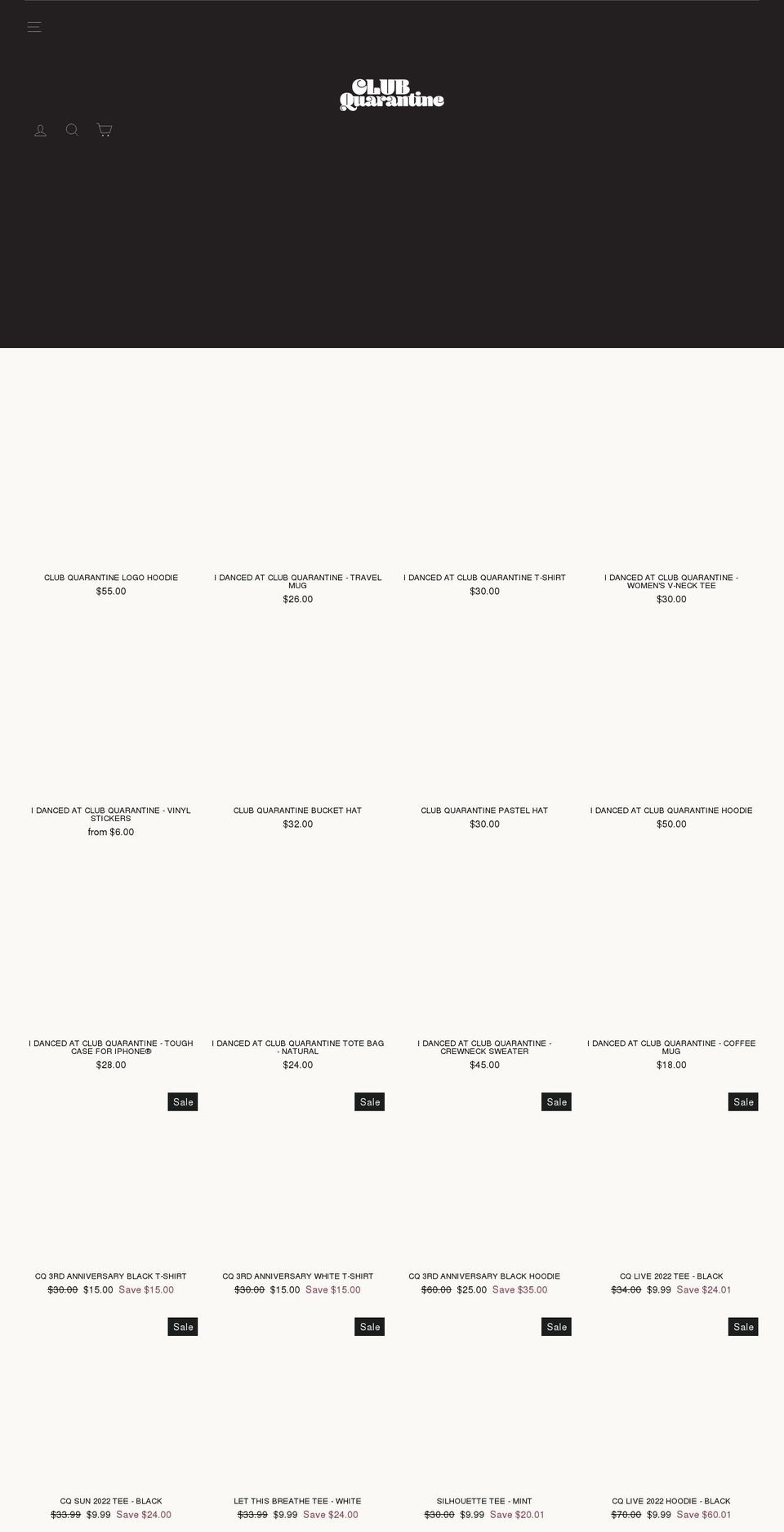 thecqshop.com shopify website screenshot