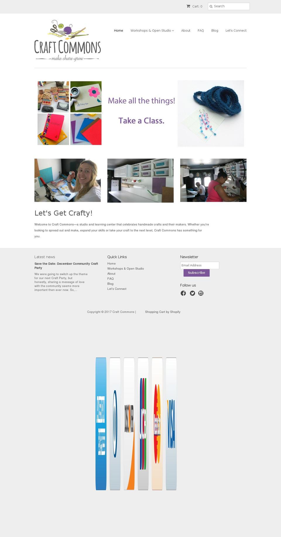 thecraftcommons.com shopify website screenshot