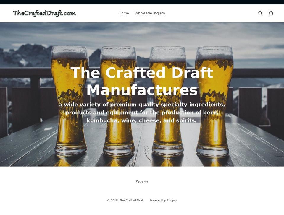 thecrafteddraft.com — Shopify storefront screenshot