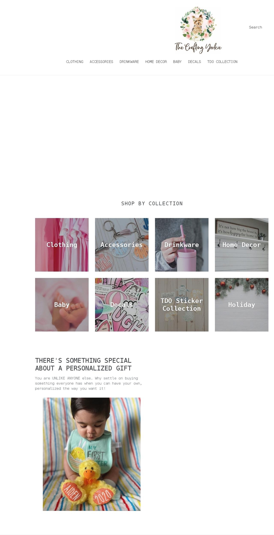 thecraftingyorkie.com shopify website screenshot