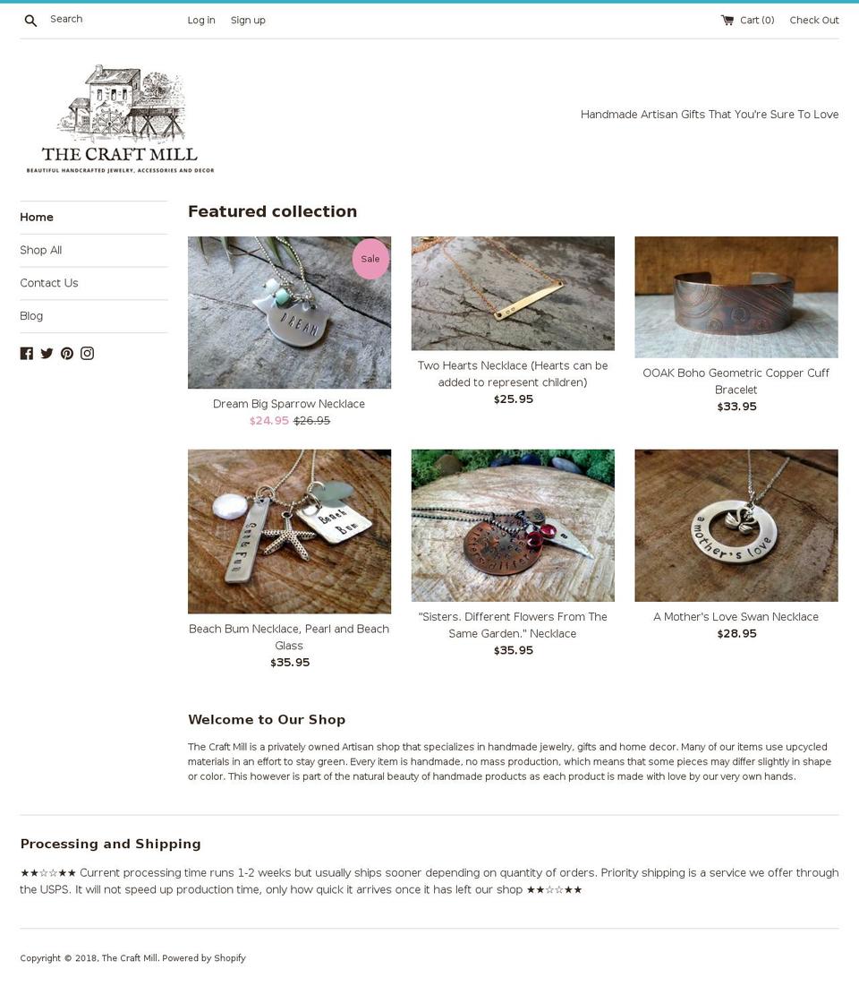 thecraftmill2.com — Shopify storefront screenshot
