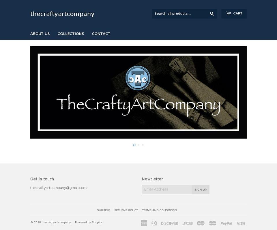 thecraftyartcompany.com shopify website screenshot
